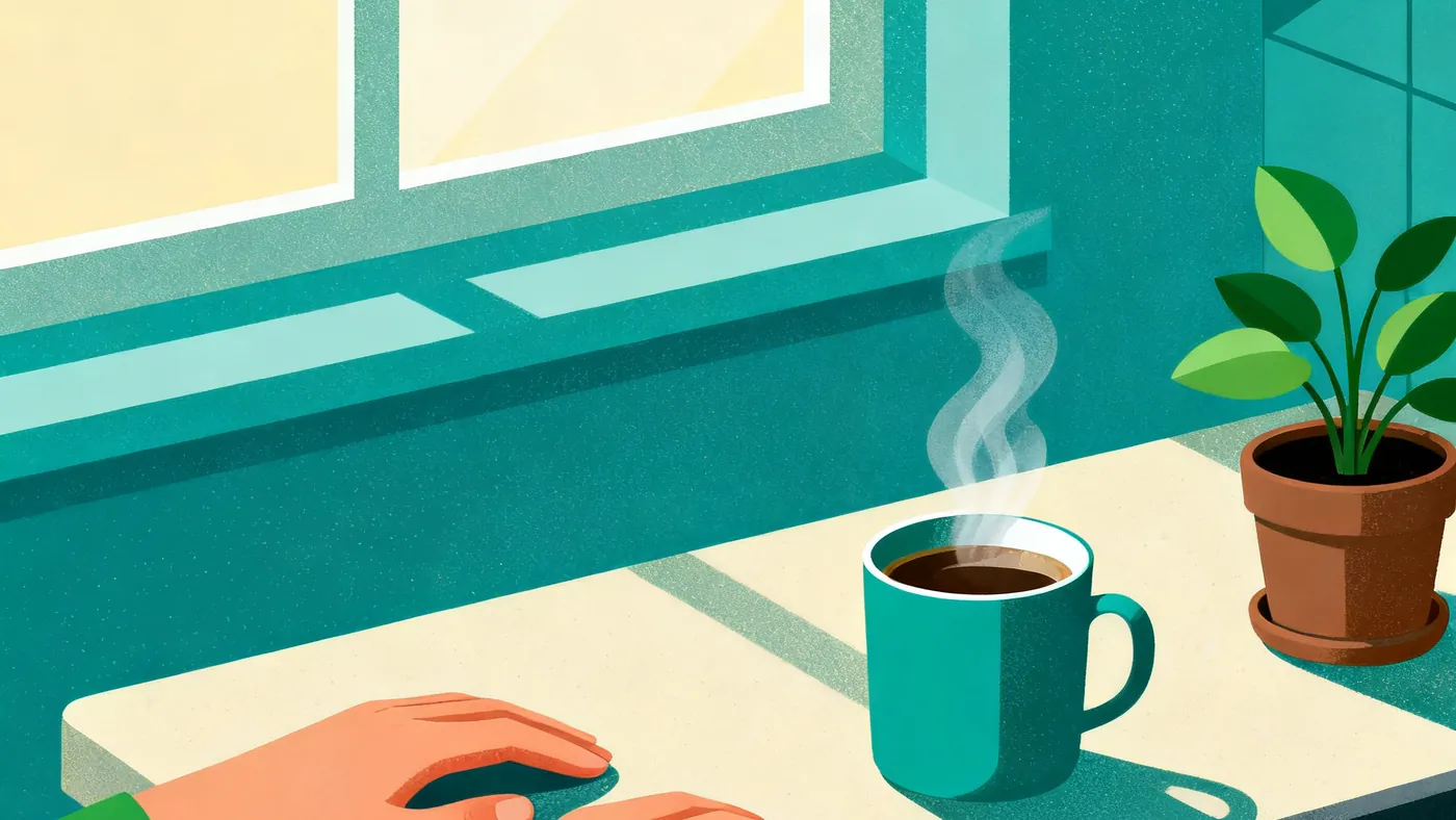 Una persona calcula gastos con una calculadora y documentos sobre una mesa de cocina